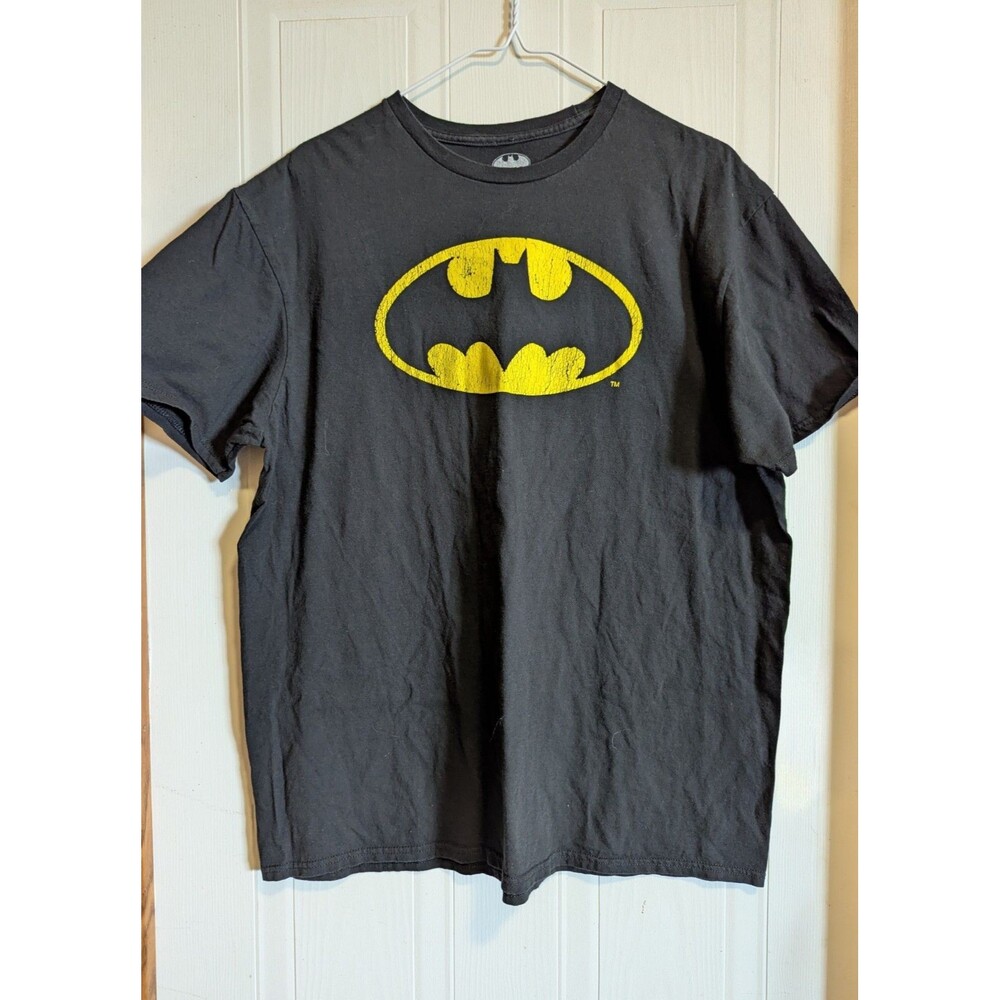 Batman Graphic Logo Black T-Shirt Men's XL Short Sleeve Crew Neck